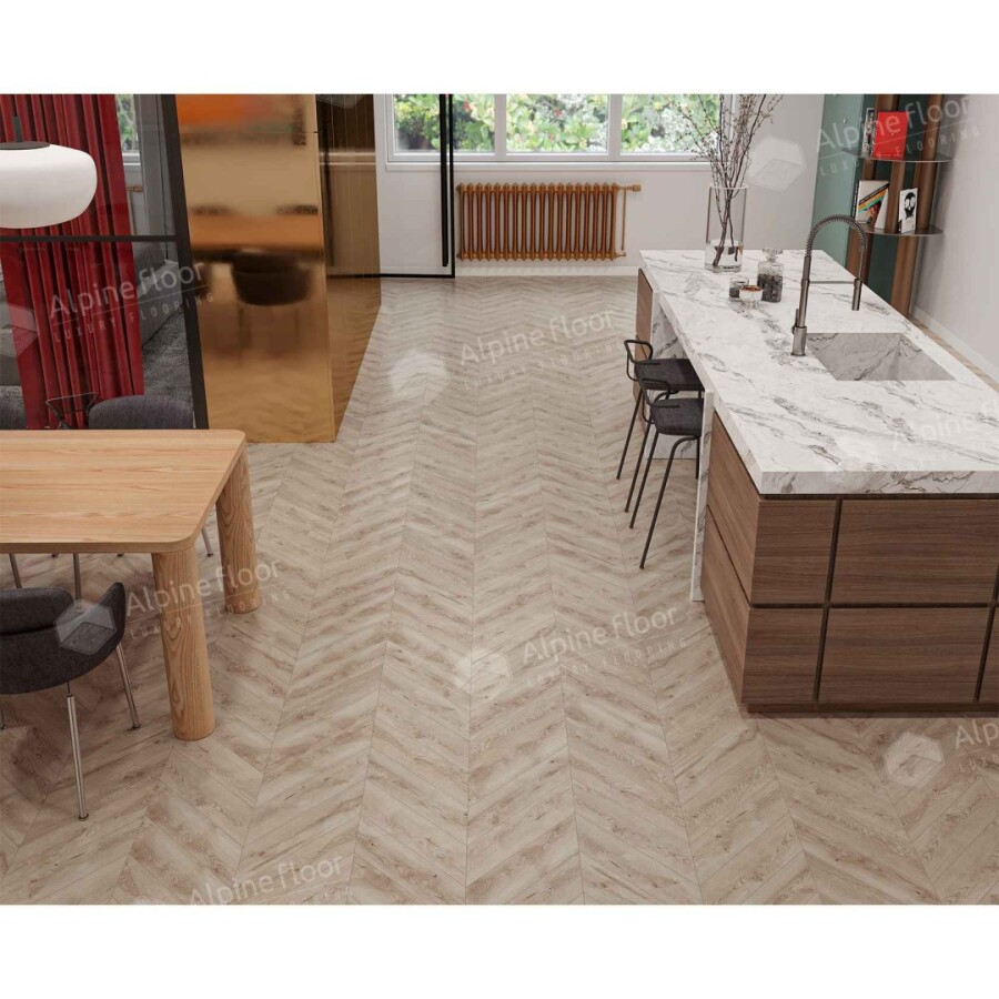 Alpine Floor Chevron Alpine SPC ламинат Гикори ЕСО 18-21 600х127х5 mm