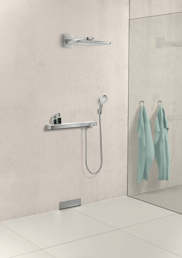 Hansgrohe Rainmaker Select Верхний душ 460 1jet с держателем хром-белый матовый 24003400