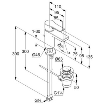 Kludi Zenta SL смеситель для раковины 482600565