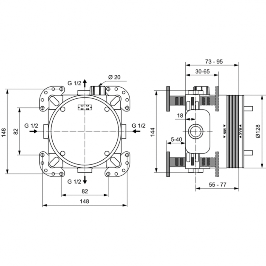 Ideal Standard готовый набор для ванной ALL IN ONE A7573AA