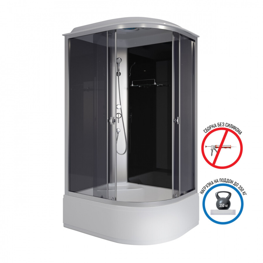 Niagara Eco Душевая кабина 100x80 Левая Тропический душ E100/80/40L/TN