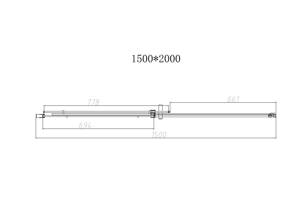 Vincea Dice душевая дверь 150 см, профиль черный VDS-4D150CLB