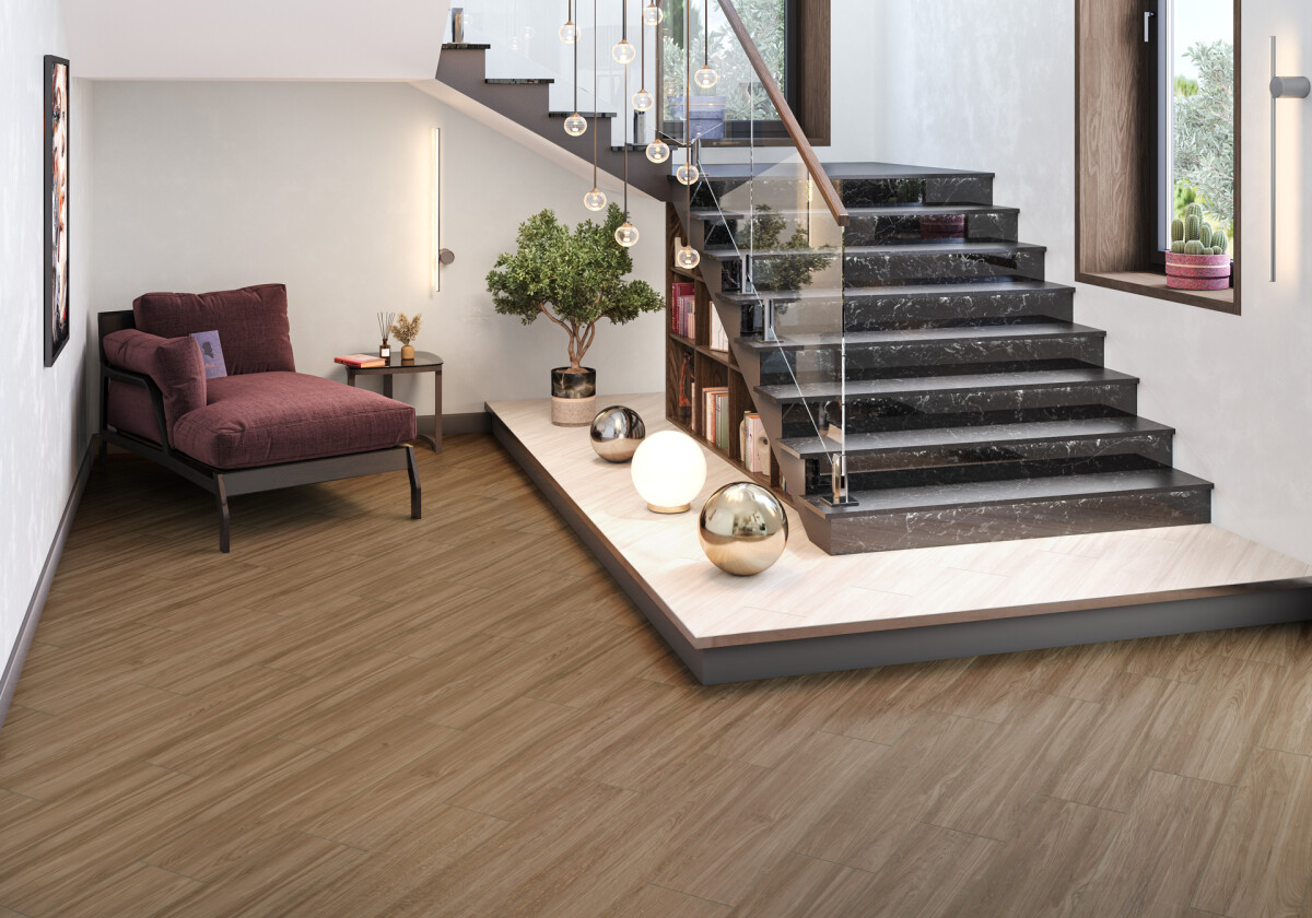Delacora Wooden Marron Керамогранит 200 x 900 x 7 GP2090DEN21R