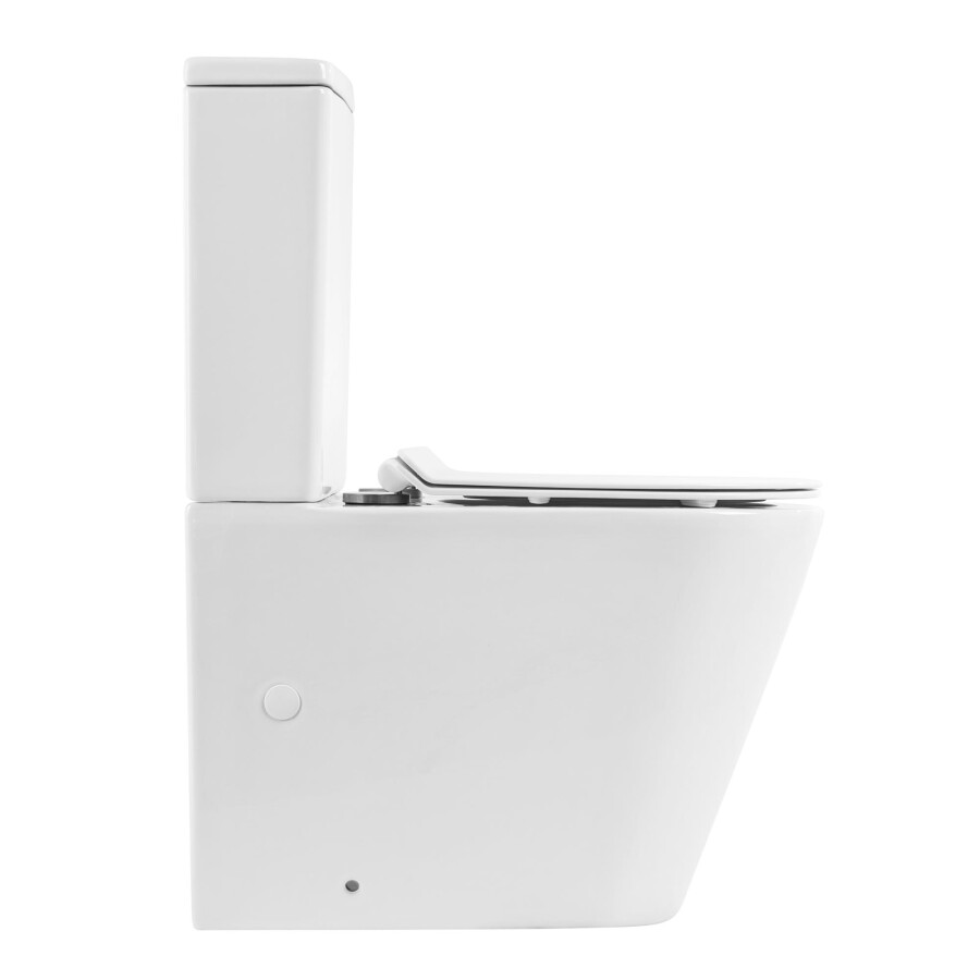 Унитаз-компакт безободковый с сиденьем BelBagno FLAY-R BB2149CPR/SC BB2149T