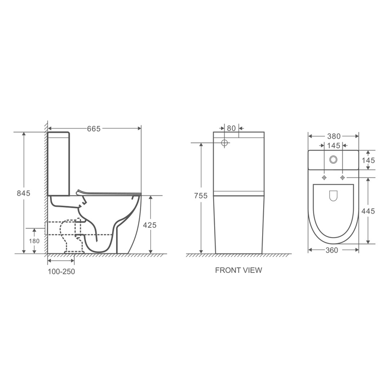 Azario Grado AZ-2141 унитаз напольный