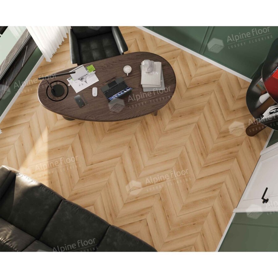 Alpine Floor Chevron Alpine SPC ламинат Самерсет ЕСО 18-19 600х127х5 mm