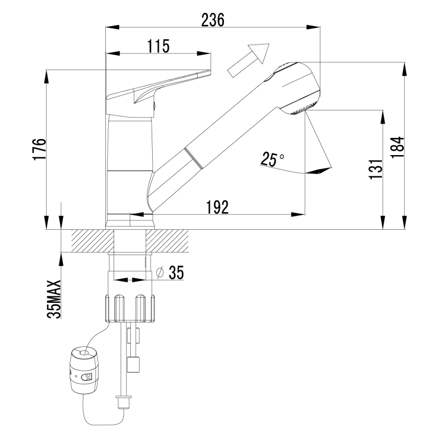 Lemark Luna смеситель для кухни LM4150C