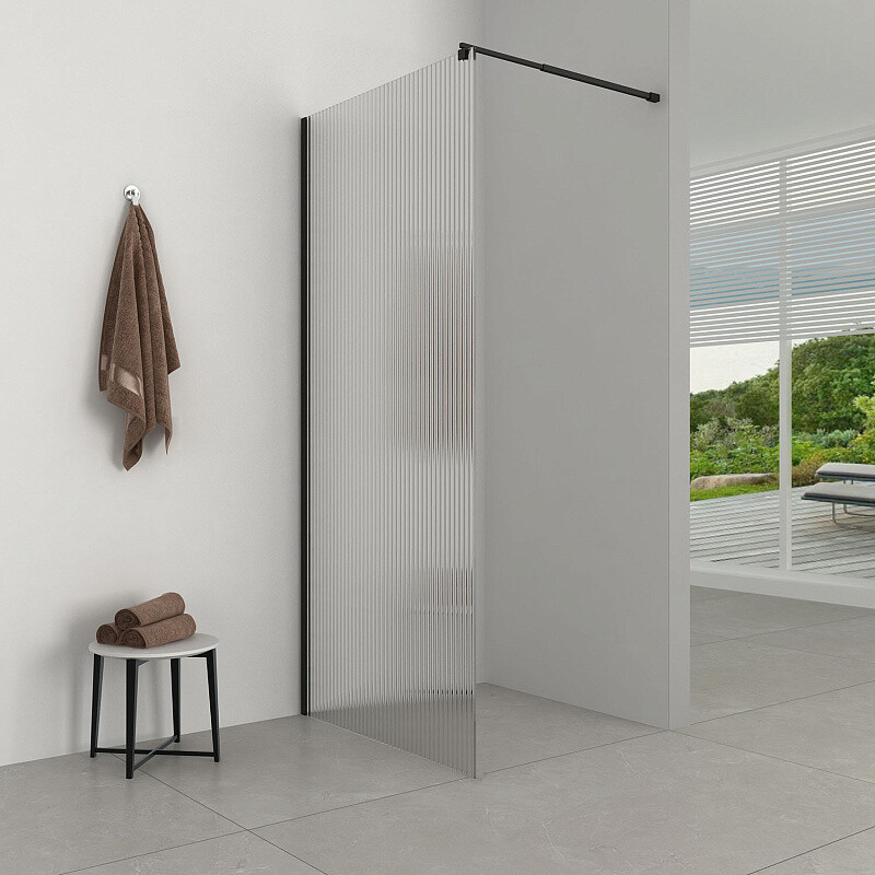 Душевая перегородка Loranto Walk-in 130х200 профиль черный матовый CS-Z02B-130