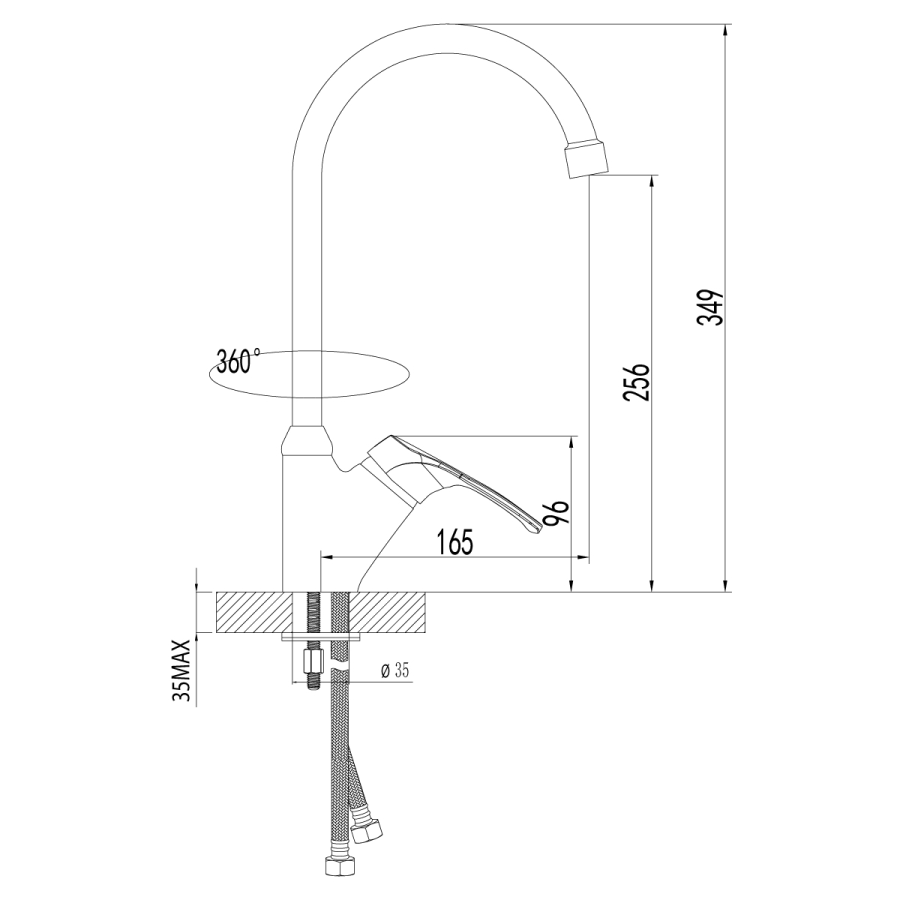 Lemark Omega смеситель для кухни LM3105C