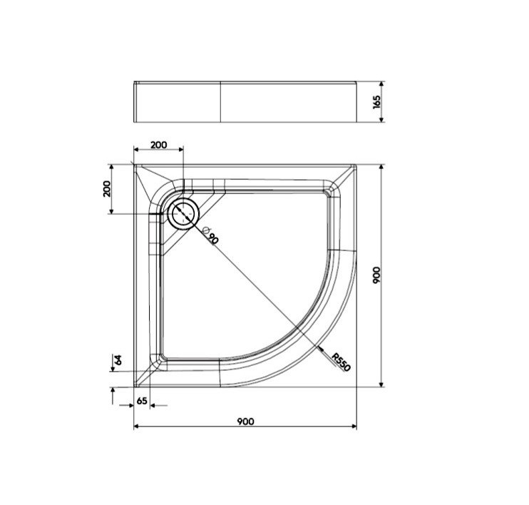 Ifo Silver RP6116900000 90*90*16,5 душевой поддон акриловый