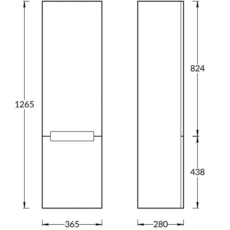 Kerama Marazzi Buongiorno пенал подвесной 130 белый BGP.130LhWHT