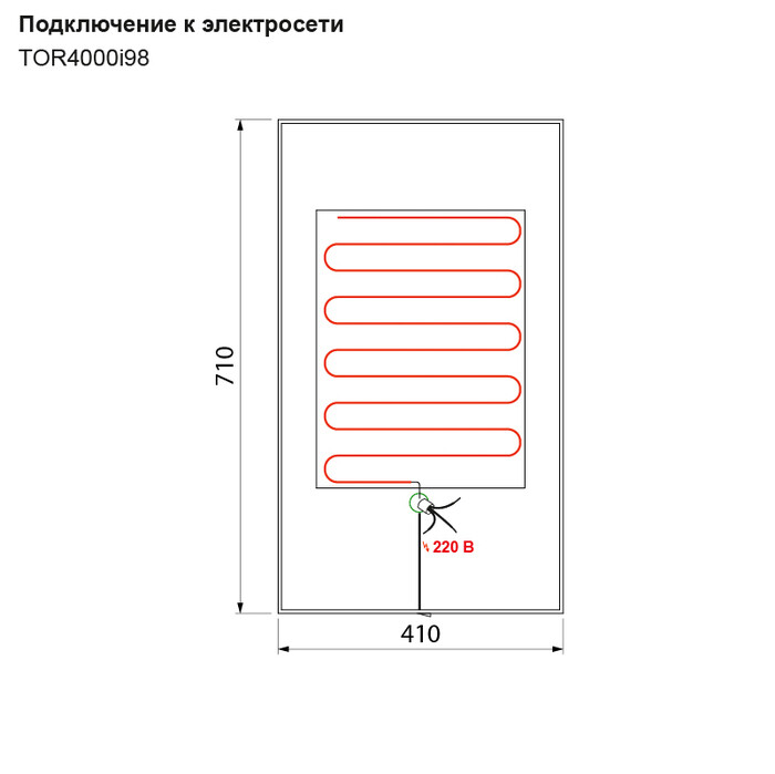 Зеркальное полотно Iddis Torr 41*71 TOR4000i98