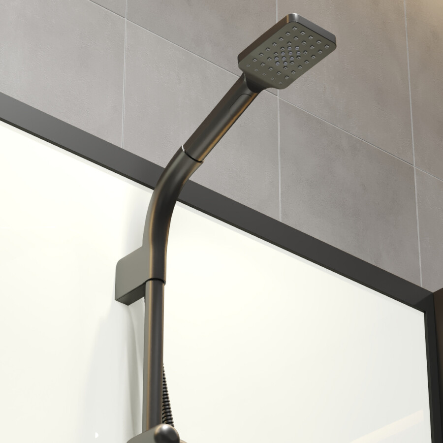 Душевая кабина Niagara Standart ST120/90/15Q/BL/BK (120х90х200) поддон 15см,распашная,черный,без крыши,3 места