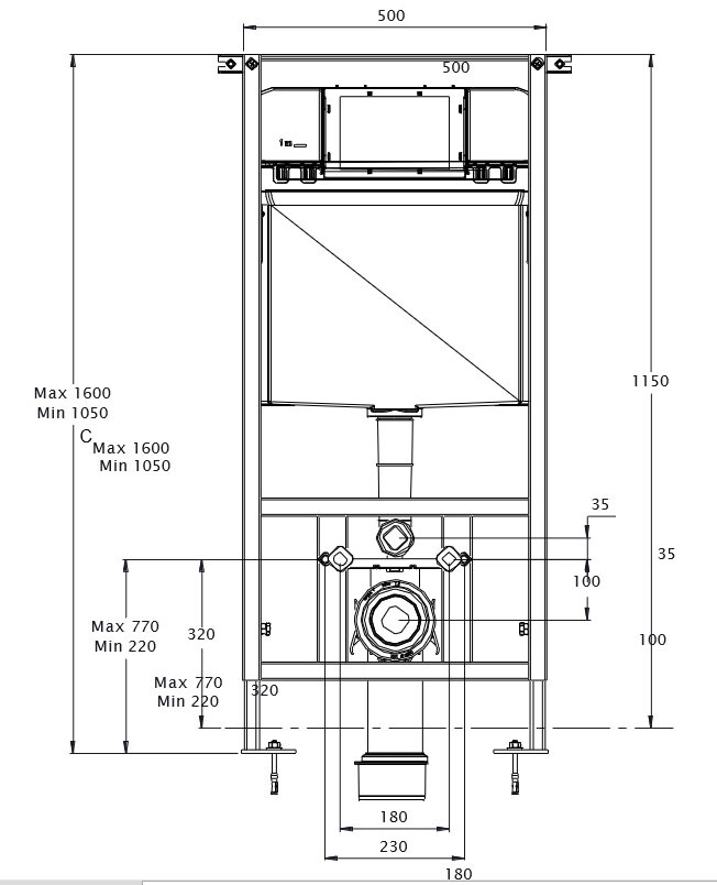 Azario инсталляция для подвесного унитаза с кнопкой AZ-8010-1000+AZ-8200-0013