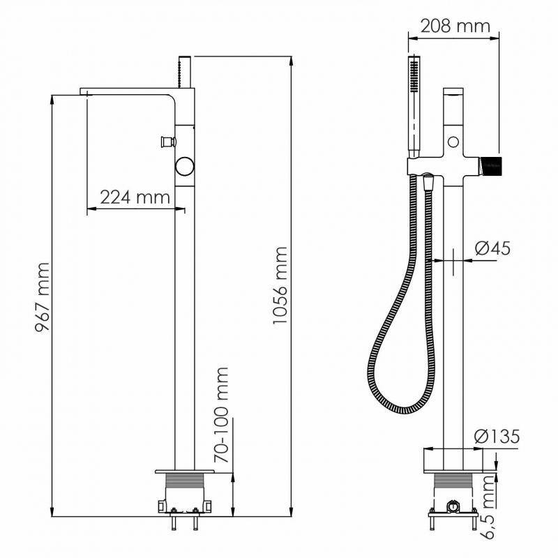 WasserKraft Ems 7600 смеситель для ванны 7621