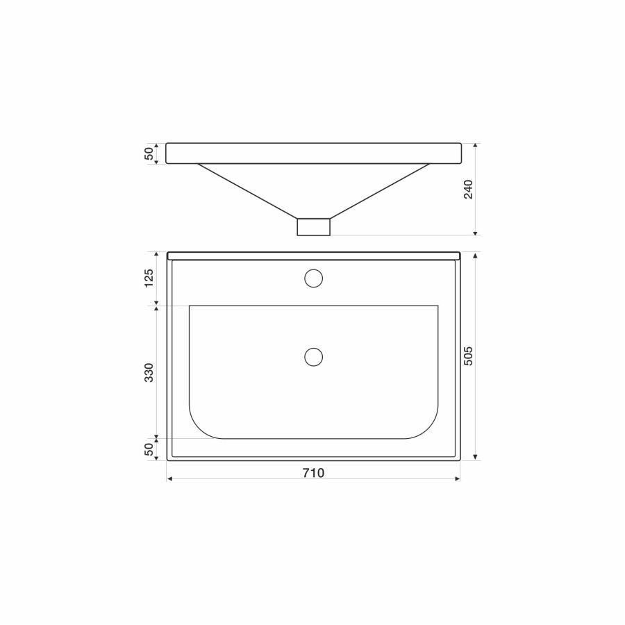 Mirsant Soho Quadro 70 тумба напольная (раковина Deep-70) УТ000085825