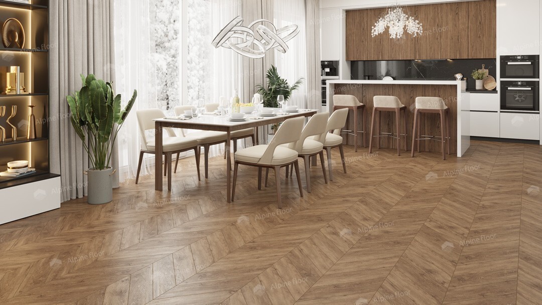 Alpine Floor Chevron LVT Кварцвиниловая плитка Гевуина ЕСО 20-10B 555х127х2.5 mm