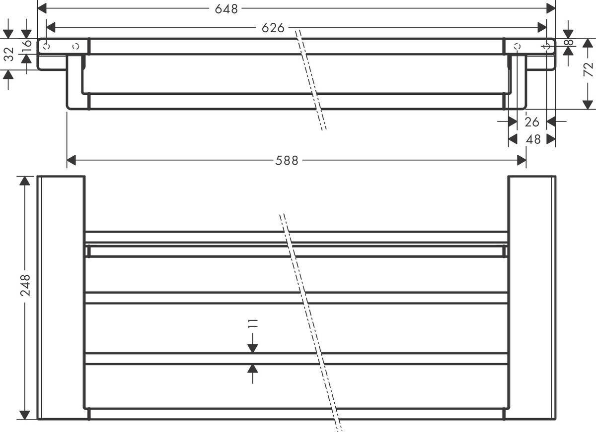 Hansgrohe AddStoris Полка для полотенец с держателем золото 41751990