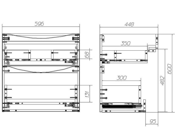 BelBagno тумба с раковиной MARINO-H60-600-2C-SO-RN-P 60х45х60