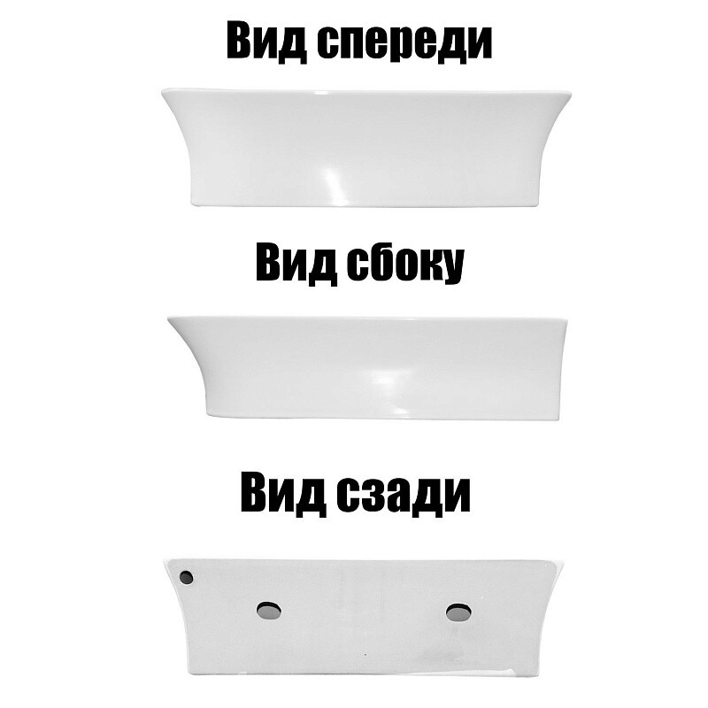 Раковина накладная Azario 410х410х125 квадратная, белый глянец AZ-2257