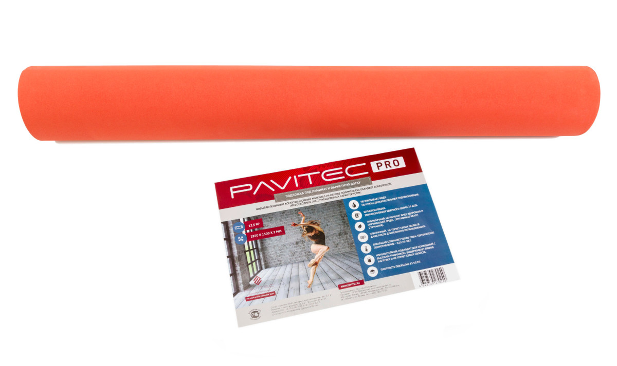 Подложка Pavitec Pro вспененный каучук-этиленвинилацетат рулонная 3 мм 12 м2