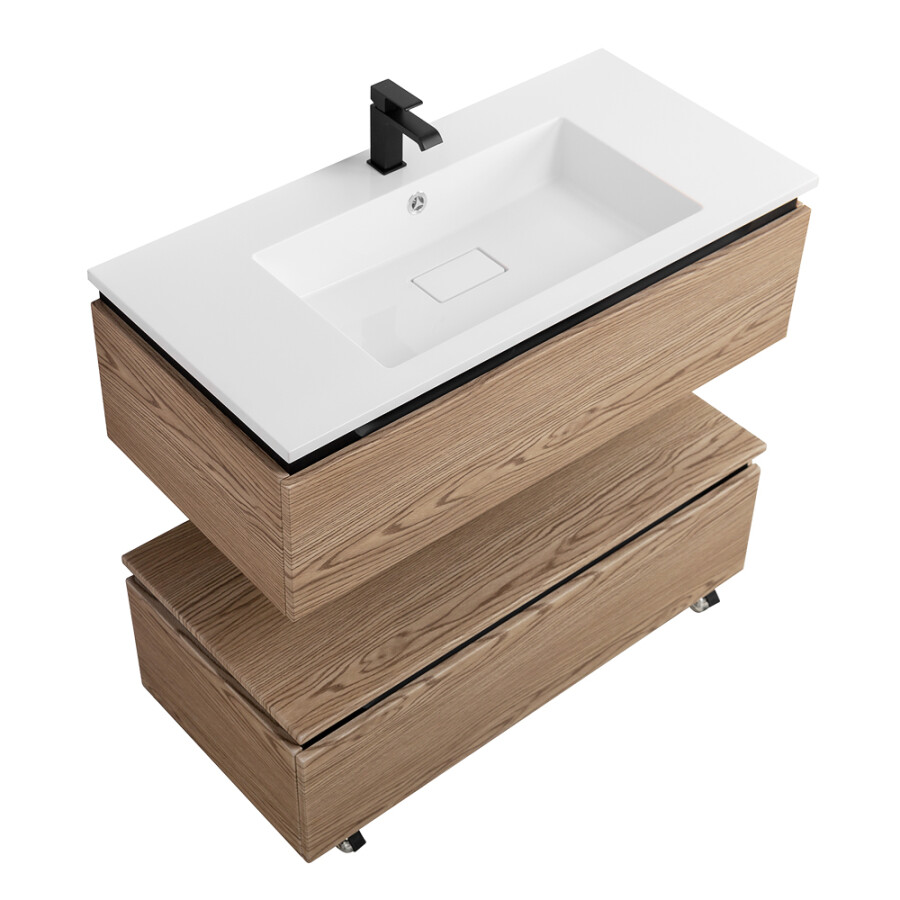 CEZARES SLIDER-1000-1C-SO-RT-P База под раковину подвесная с одним выкатным ящиком 996x476x299 мм