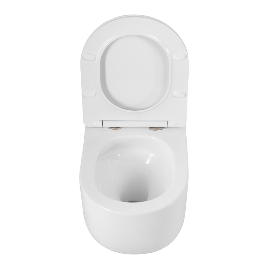 Унитаз подвесной безободковый с сиденьем со смывом TORNADO BelBagno SOFT-TOR BB084CH-TOR/SC