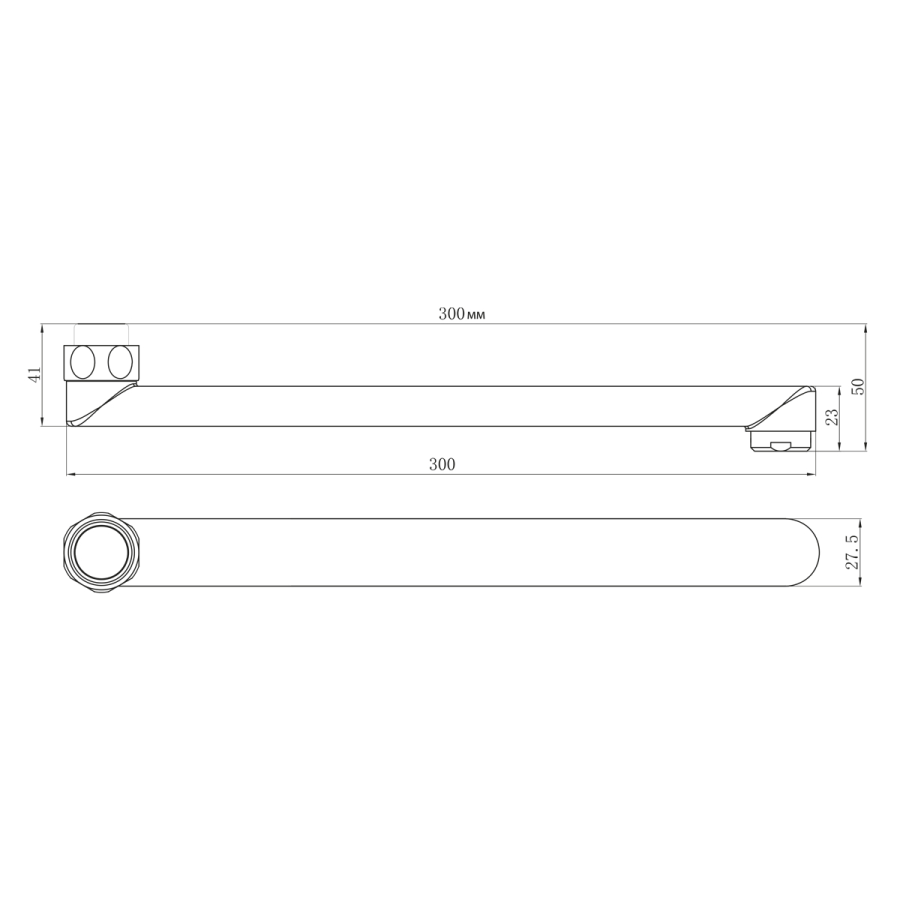 Lemark излив для смесителя 30 см LM9472C