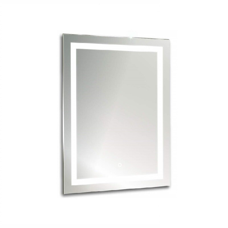 Azario Рига зеркало 60х80 с подсветкой, диммером, сенс. вкл., подогревом. часами ФР-00001491