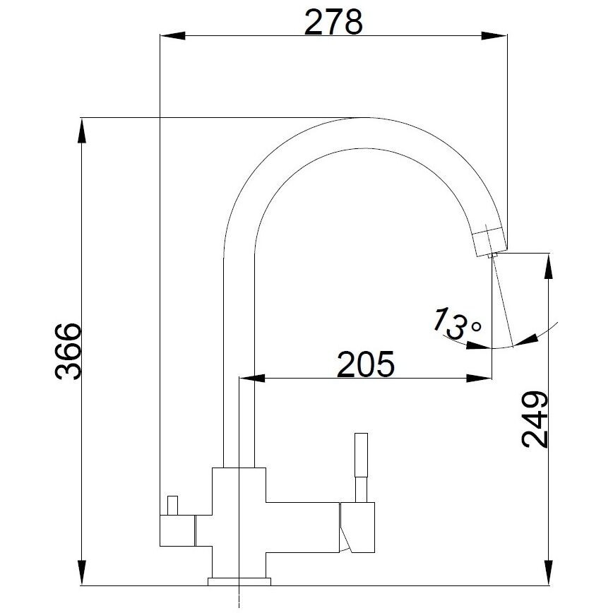 Haiba HB76819-7 смеситель для кухни с подключением фильтра Черный