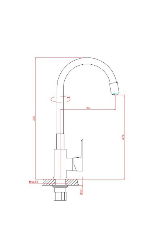 Haiba смеситель для кухни с гибким изливом HB70112-3