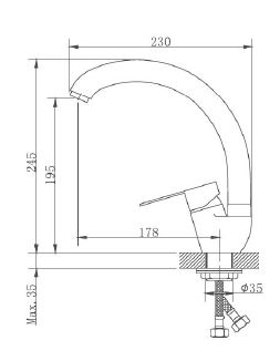 Haiba смеситель для кухни HB41801-2