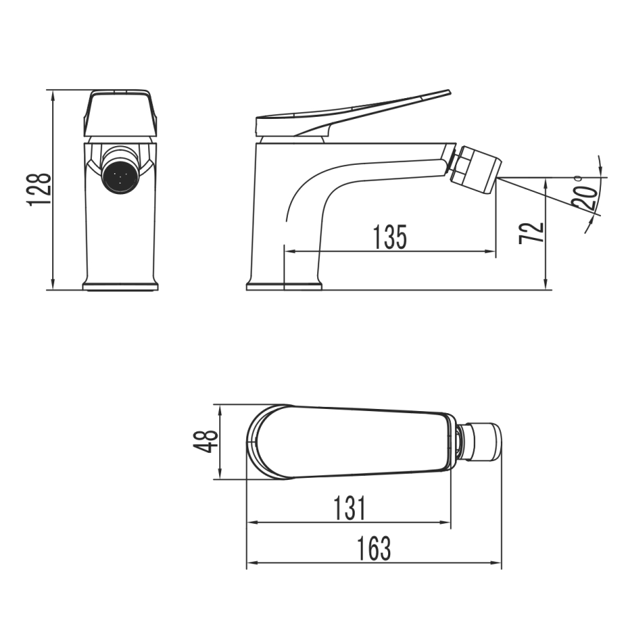 Lemark Bronx смеситель для биде LM3708GM