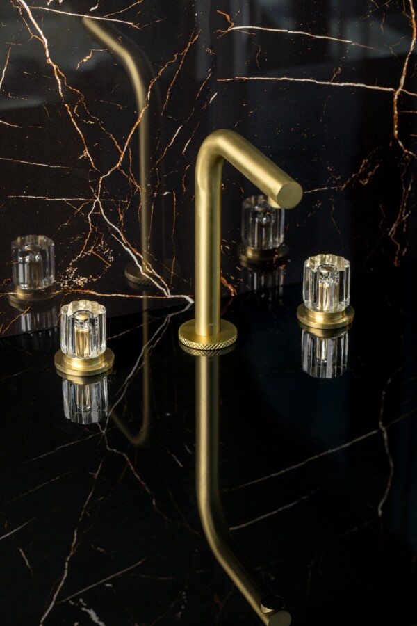 Смеситель для раковины на 3отв. Boheme Elegante Золото матовый 152-MG-EL