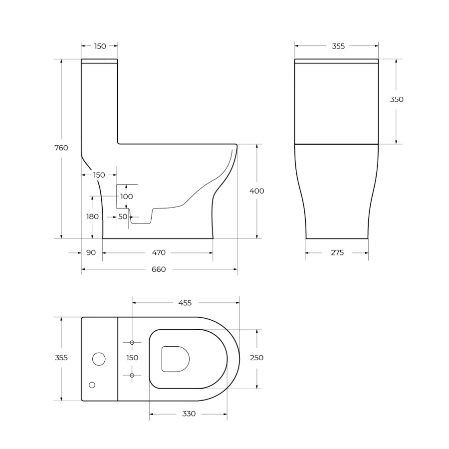 Унитаз-моноблок безободковый с сиденьем BelBagno NEON BB8617CPR-MN/SC