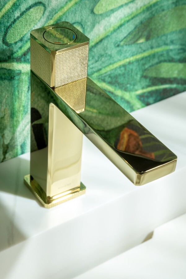 Смеситель автоматический для раковины Boheme Quad Золото 159-G