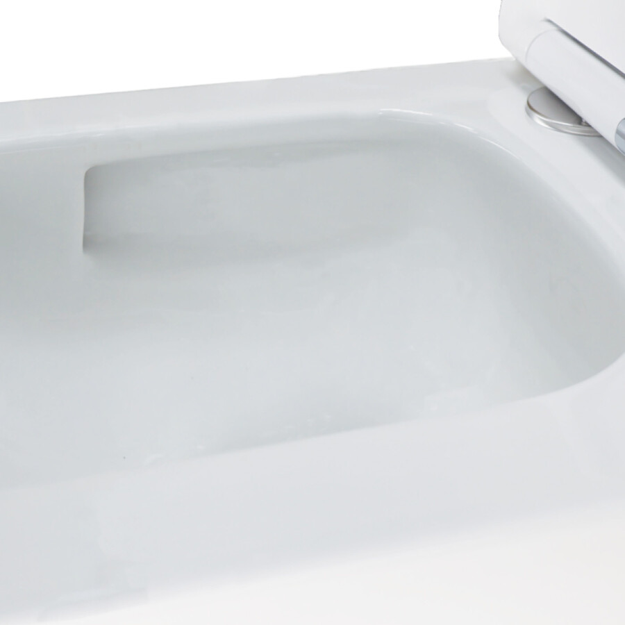 Унитаз подвесной Azario AIRA 340х485х365 безободковый, система смыва "Скрытое Торнадо", с быстросъемным сиденьем "Микролифт" AZ-5171T-WHT