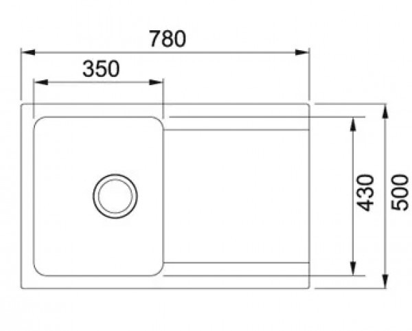 Franke OID 611-78 кухонная мойка тectonite оникс 78 х 50 см