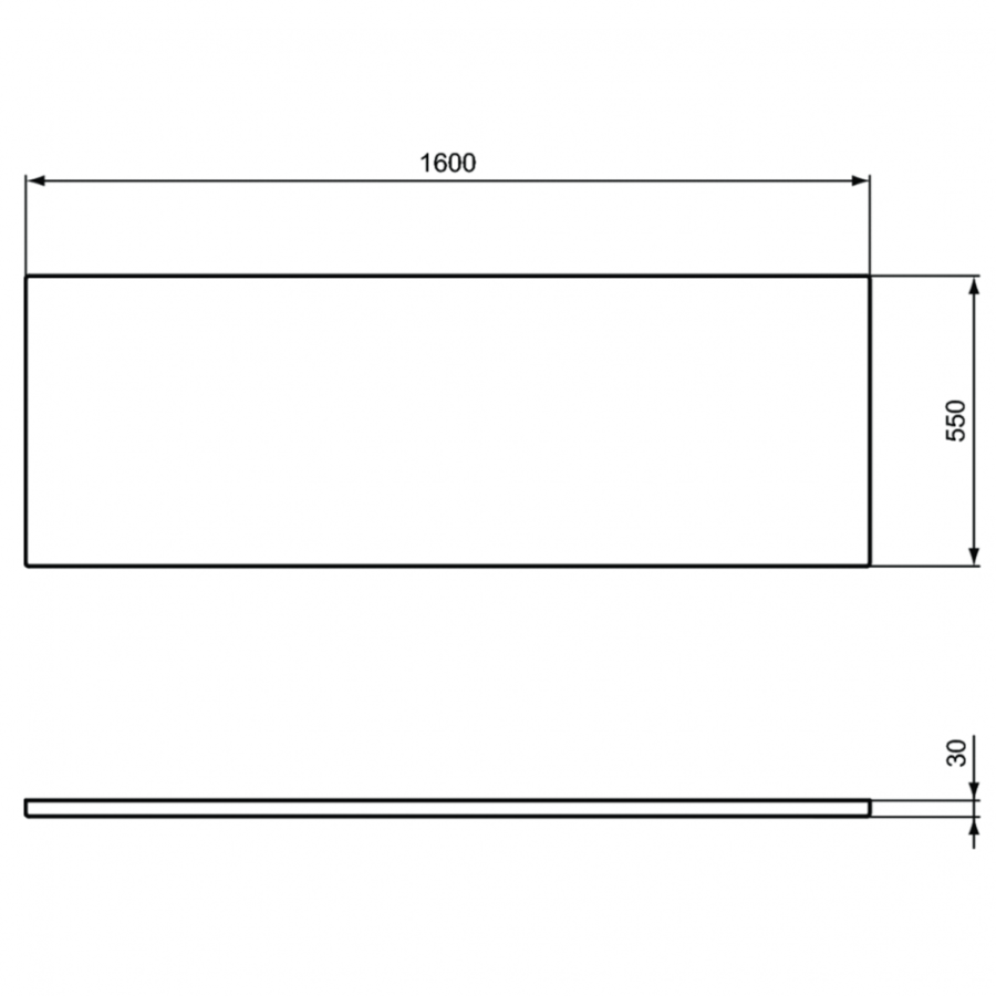 Ideal Standard панель фронтальная для ванны i.life 160 см T478401