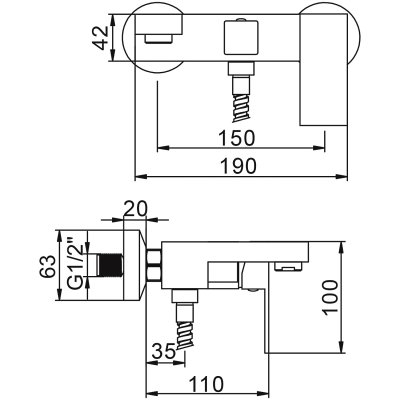 Gerhans K25 смеситель для ванны K13025