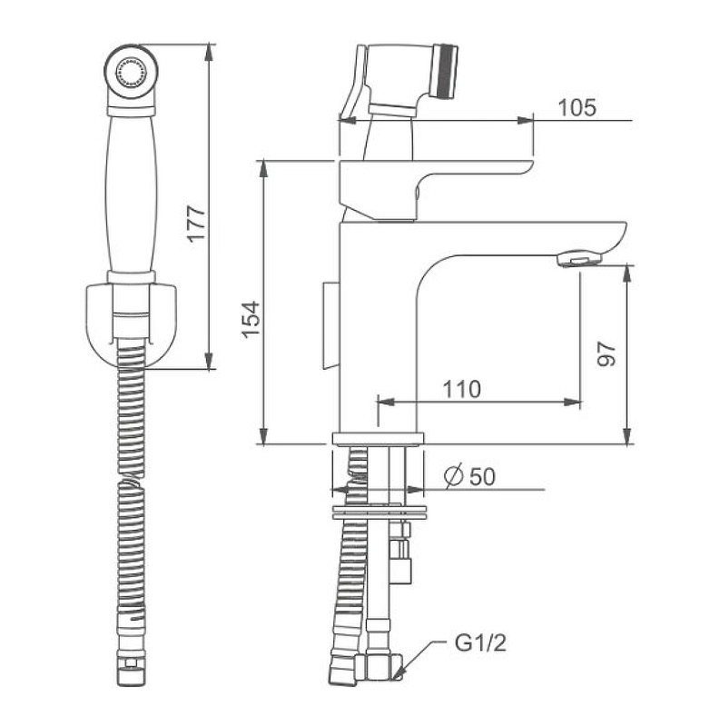 Смеситель для раковины Gappo Noar G1048-1