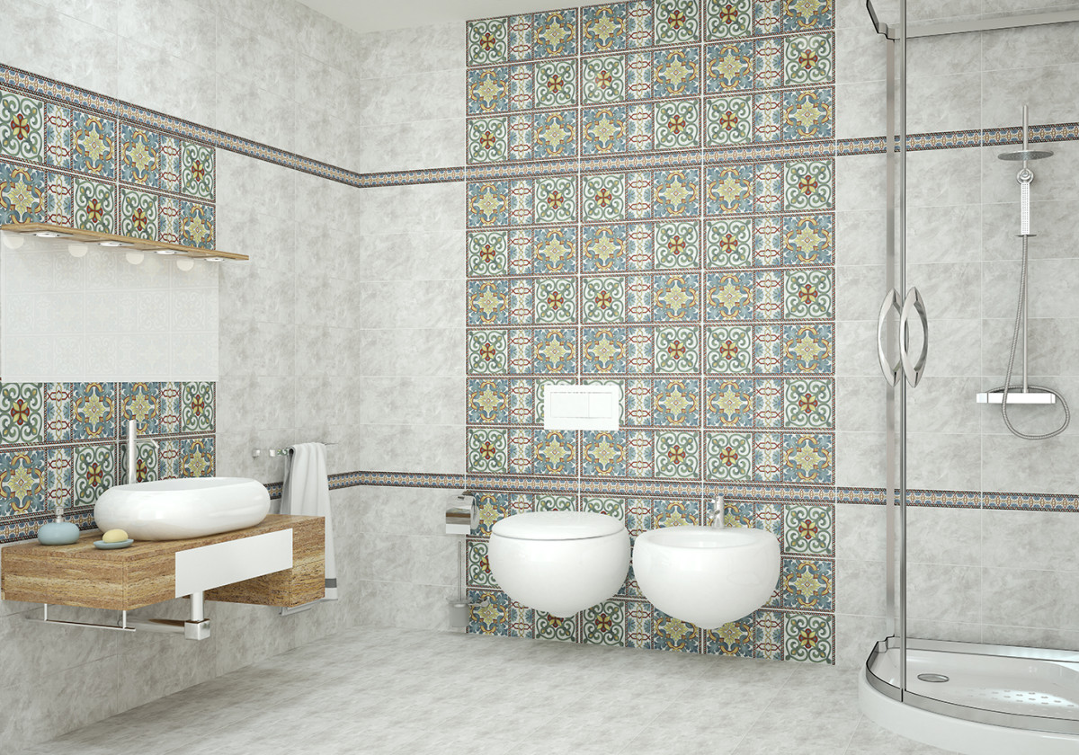 Азори Alba Grey Marrakech декор настенный 20x50 см