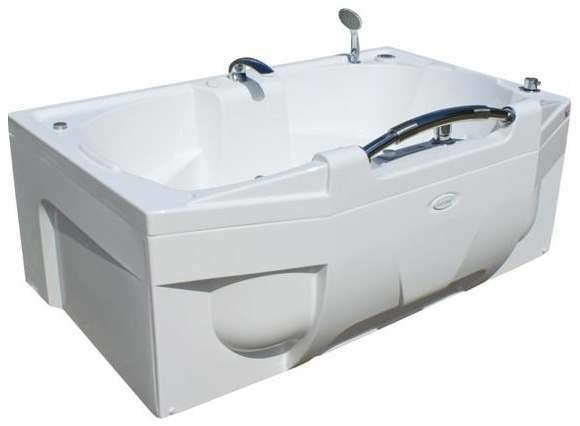 Radomir Конкорд Комфорт Chrome 180x120 см ванна акриловая прямоугольная c гидромассажем белая