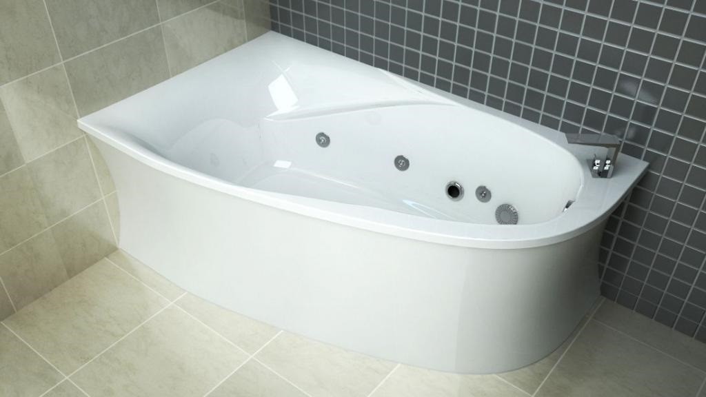 Астра-Форм Селена 170*100 RAL ванна литой мрамор асимметричная R