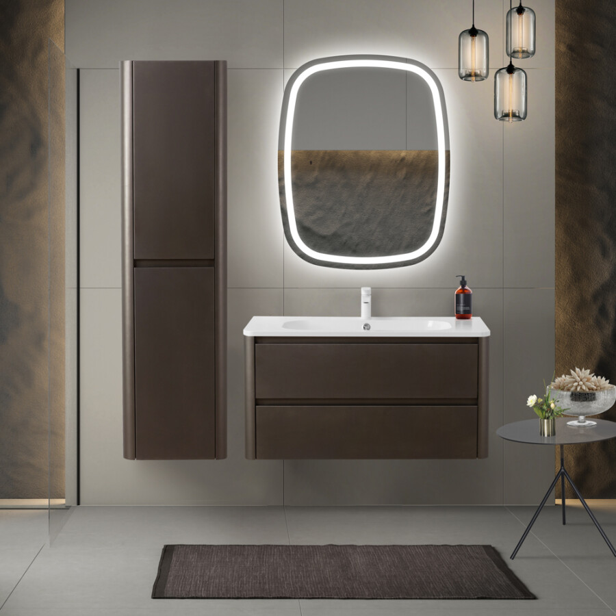 База под раковину подвесная с двумя выкатными ящиками 796x478x500 CEZARES RELAX-1000-2C-SO-GM