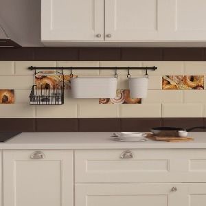 Газкерамика Beveled Tile Choco 10х30см плитка настенная глянцевая 