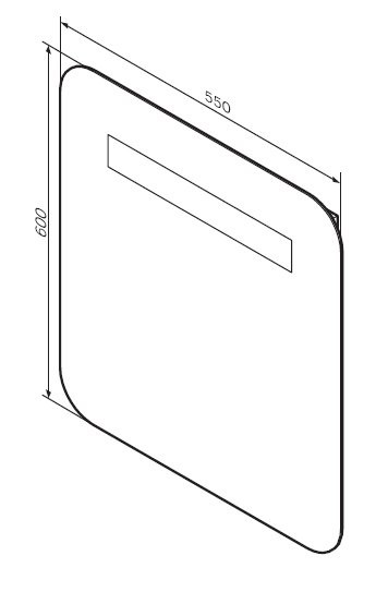 Зеркальное полотно Am.Pm Like 55*60 M80MOX0551WG