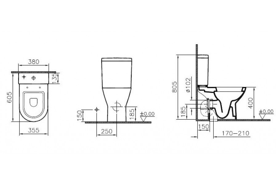 Vitra Diana 9816B003-7201 унитаз напольный