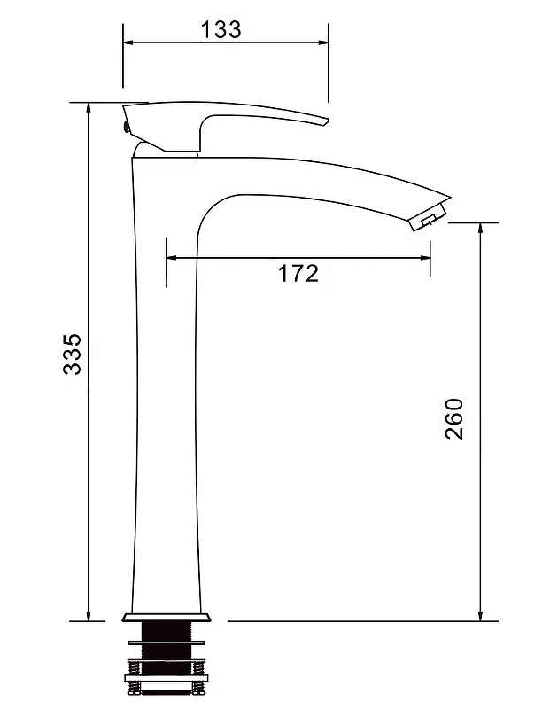 Смеситель для раковины Gappo G07-6 G1007-16