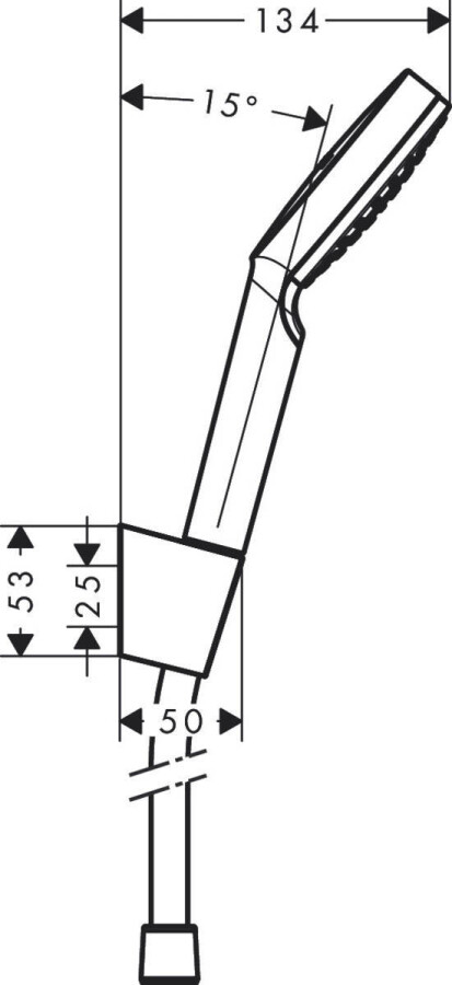 Hansgrohe Crometta Душевой набор 1jet с держателем и шлангом 160 см хром-белый матовый 26567400